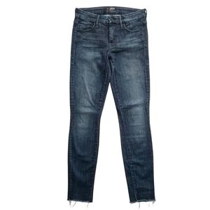Mother Looker Ankle Fray Skinny Fit Kiss In The Dark Jeans Sz 27 see description
